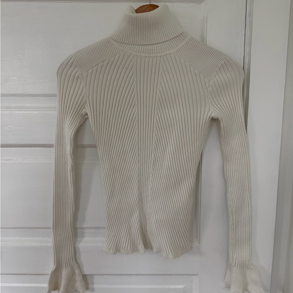 Sundance Cream Ribbed Sweater
